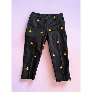 LOUDMOUTH Rubber Duck Embroidered Active Capri Golf Pants Size US 2